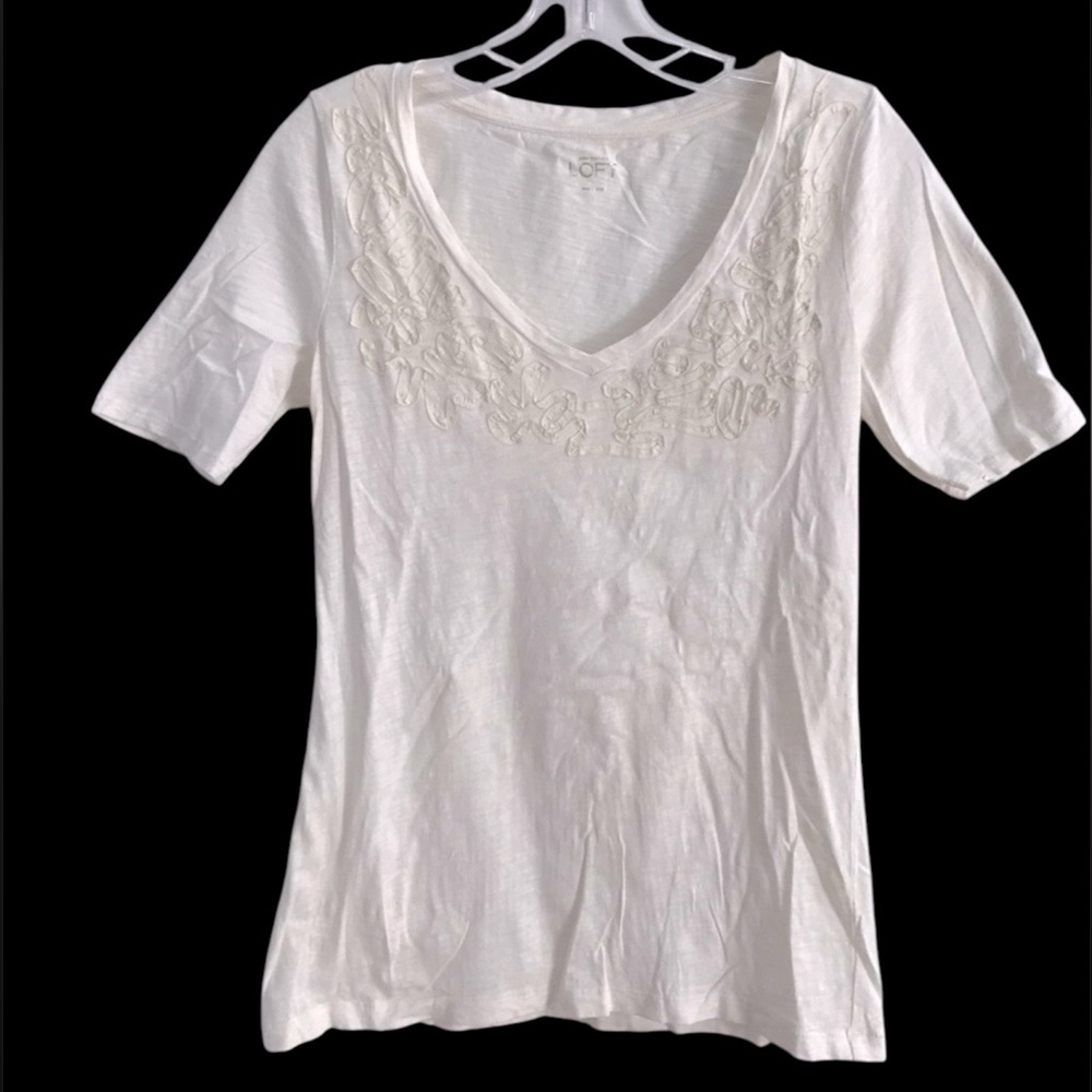 LOFT Soutache Ribbon Trim TEE